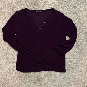 Brandy Melville Deep Maroon Knit Top